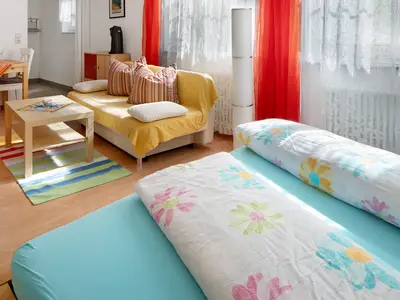 BEDROOM, INSIDE, OUTSIDE