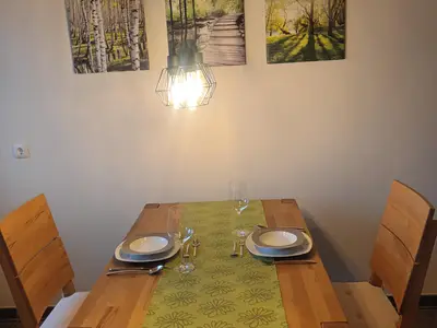 Esstisch in der Ferienwohnung