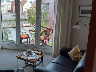 Wohnbereich und Balkon Ferienwohnung Elke und Christian Moos