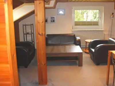 Blick auf den Sitzbereich der Ferienwohnung