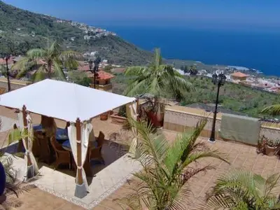 Balkon mit Meerblick an Estrella del Norte Apartments, Teneriffa