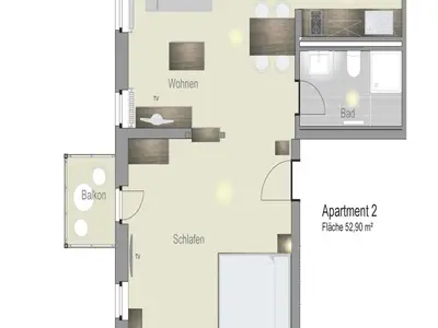 Ferienwohnung für 3 Personen (53 m²) in Igersheim 7/7
