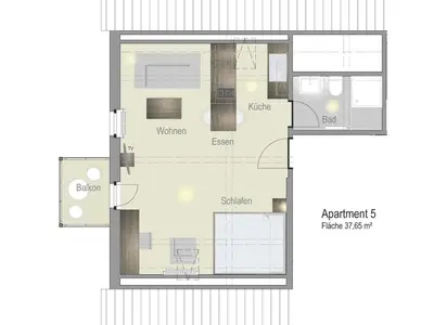 Ferienwohnung für 3 Personen (38 m²) in Igersheim 6/7