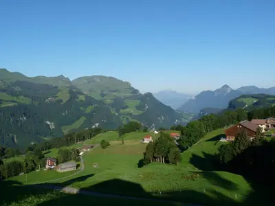 Vom Balkon atemberaubende AussichtRichtung Stoos, Vierwaldstättersee