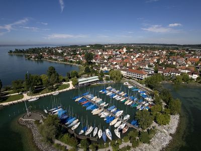 Panoramablick über Immenstaad und Hafen