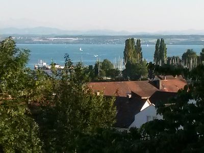 Blick Balkon_Panorama Bodensee, Berge