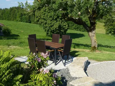 Landhaus Endreß Sitzecke am Grillplatz