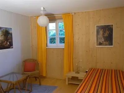 Schlafzimmer Ferienwohnung Erdgeschoß - 2 Betten