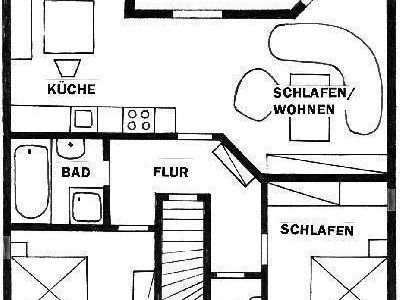 Balkonappartment 4 bis 6 Personen