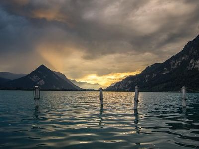 Foto aufgenommen von einem Freund Spaziergang am Thunersee