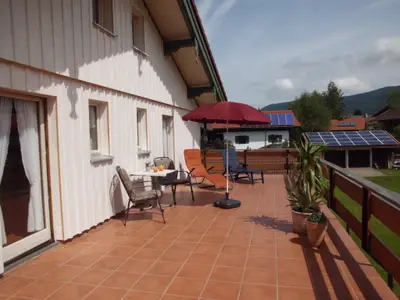 Terrasse der Ferienwohnung