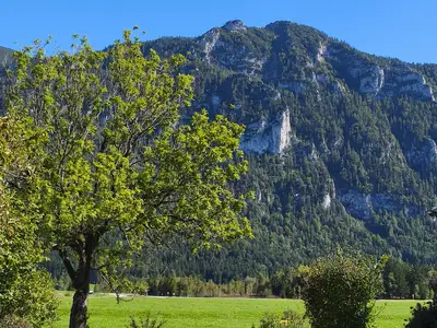 Wiesen- und Bergpanorama von Eck