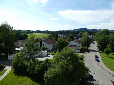 Blick auf Segelflugplatz vom Balkon aus