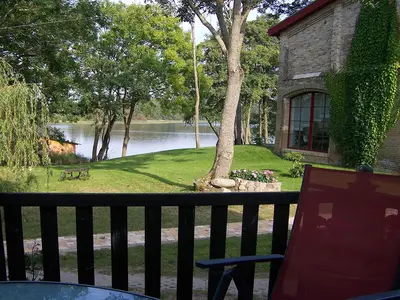 Ferienwohnung Graureiher Blick auf den Loppiner See