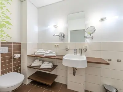 Ferienwohnung Fischadler Blick ins Badezimmer