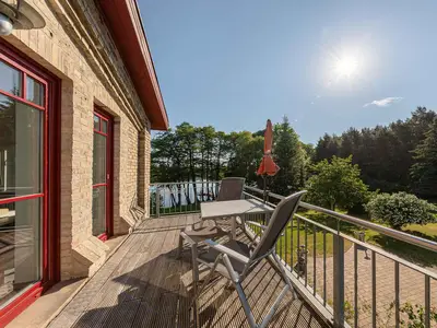 Ferienwohnung Zwergtaucher Balkon mit Seeblick