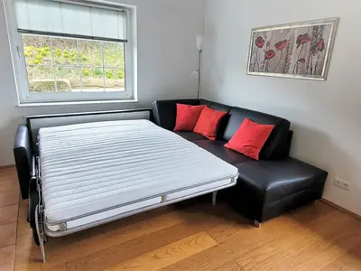Schlafmöglichkeiten im Wohnzimmer