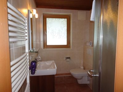 Bathroom with shower toilet