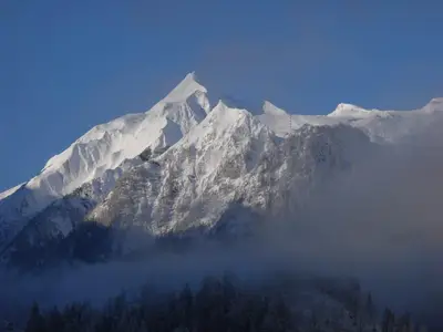 Aussicht vom Appartementbalkon zum Kitzsteinhorn