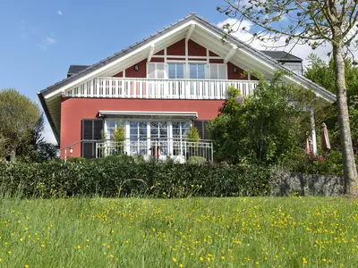 Blick auf den überdachten Balkon