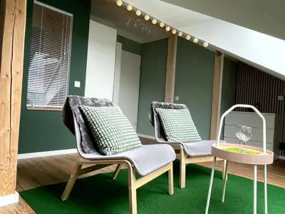Indoor-Loggia im Schlafzimmer