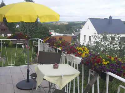 Blick vom Balkon