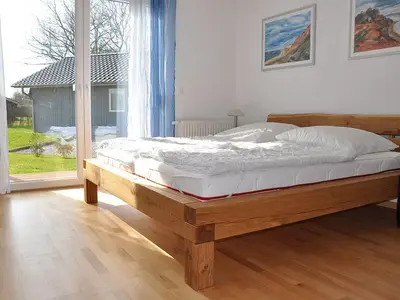 Schlafbereich. Schlafzimmer mit Doppelbett