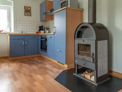 Wohnküche mit Kaminofen