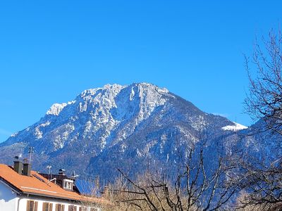 Zahmer Kaiser Aussicht vom Haus