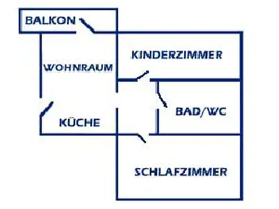 Grundriss der Wohnung