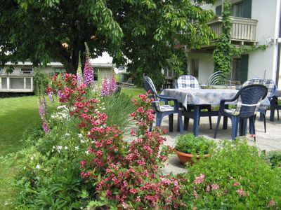 sonnige Terrasse