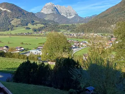 Aussicht vom Balkon Mühlreithof Kirchdorf in Tirol