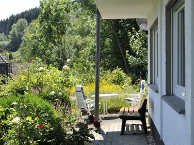 Terrasse Wohnung Panoramablick mit Garten