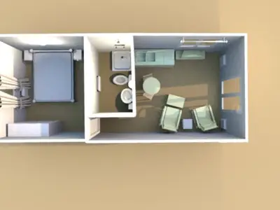 Ferienwohnung für 2 Personen (27 m²) in Klein Zicker 8/10