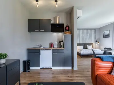 Ferienwohnung Müritzperle Klink mit Küchenzeile und Kochmöglichkeit