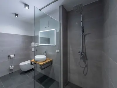 Ferienwohnung Müritznest Klink Badezimmer vollausgestattet