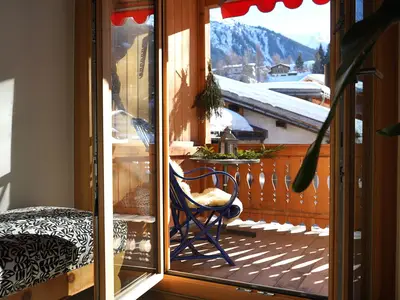 Blick auf Südbalkon