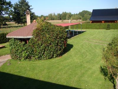 Garten. Die Laube mit dem Kamin