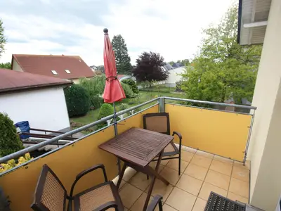 Balkon. Blick vom Balkon nach Süden