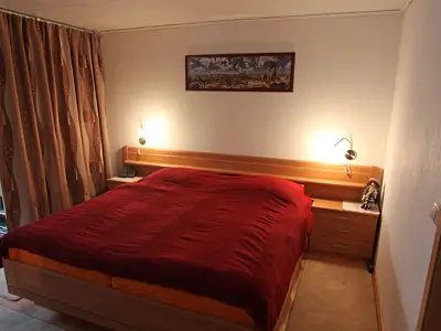 Blick auf die Schlafzimmerbetten