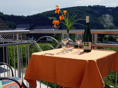 Balkon Ferienwohnung Riesling und Spätburgunder