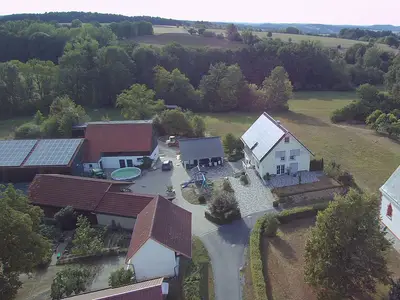 Der Ferienhof von oben