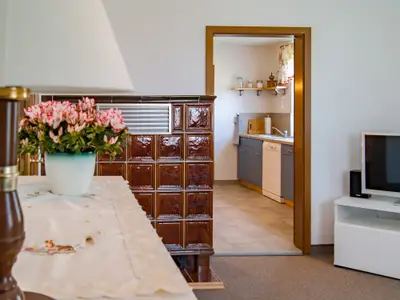 Wohnzimmer mit Blick zur Küche