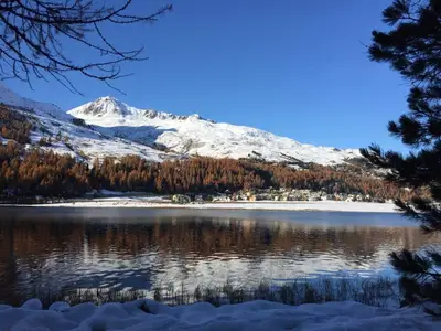 Champferersee mit Piz Nair