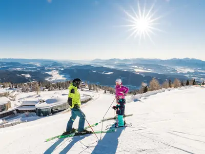 Skifahren-Familie-Gerlitzen-Alpe