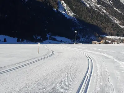 Einstiegsstelle der Langlaufloipe