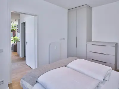Schlafbereich mit Doppelbett