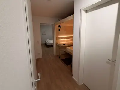 Flur mit Saunabereich