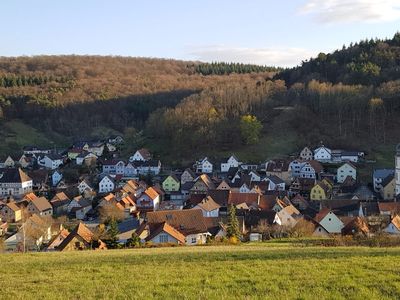 Blick auf den Ortskern von Oberlauda