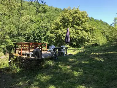 Terrasse. Terrasse der Ferienwohnung